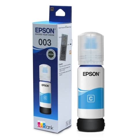 Epson 003 Original Cyan Ink Bottle (65ml) for L3110, L3150, L3210, L3250 Printers